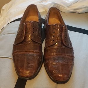 Belvedere florence Brown croc skin shoes size 9.5